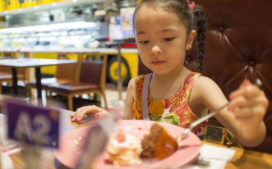 Children under 4 can eat for free with paying adults at Sweets Paradise Factory. Adult prices are a little more than $15 for 70 minutes while children ages 4-12 can eat for about $8. There are multiple locations throughout Tokyo including Shinjuku, Harajuku, Shibuya and Tachikawa.