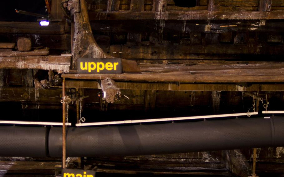 The remains of the Mary Rose, which sank in the 1500s near the English coast, have been preserved and are on display at the Portsmouth Historic Dockyard, England. The ship was commissioned by King Henry VIII and sank in a battle against the French.