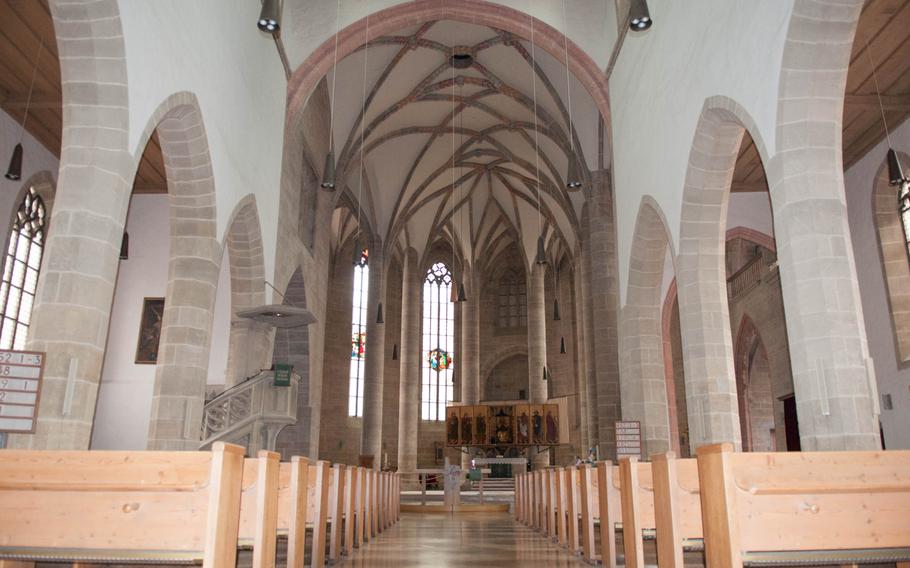 The St. Andreas Church in Wissembourg, Germany, is open to visitors, who can sign for a key to its highest tower for a view of all of the city..