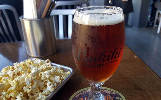 The Eee Pah IPA at Waikiki Brewing in Honolulu is full bodied with the glow of a fiery sunset.