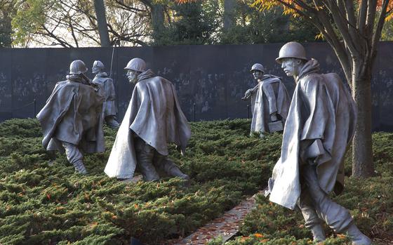 Veterans Day 2014 at the Korean War Memorial in Washington, D.C.